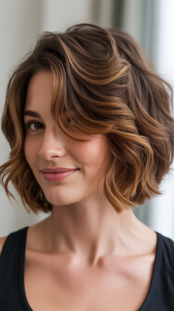 Choppy Bob with Soft Waves