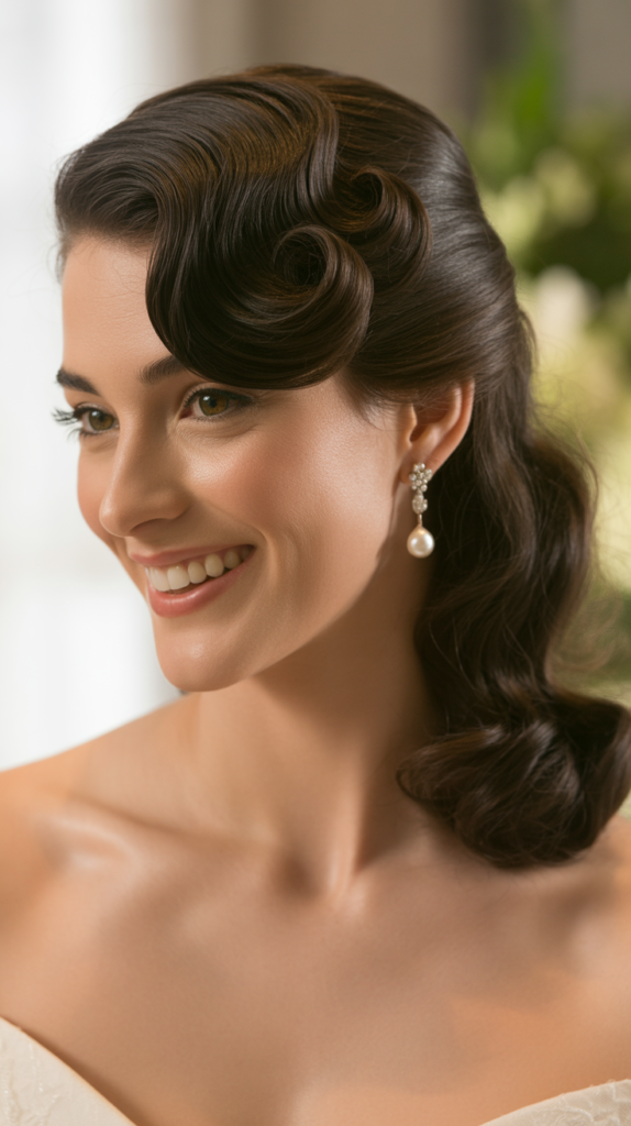 Half-Up with Finger Waves