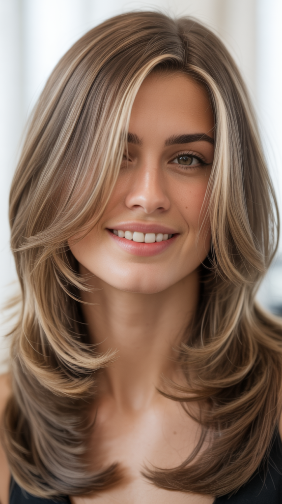 Long Layered Cuts with Face-Framing Pieces