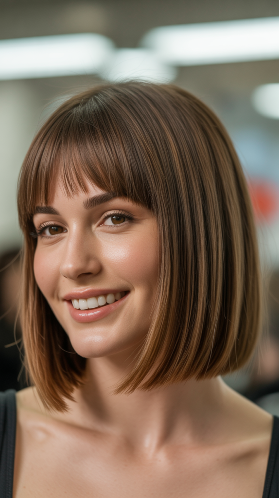 Graduated Bob with Feathered Fringe