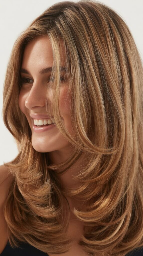 Long Layers with Customized Face-Framing