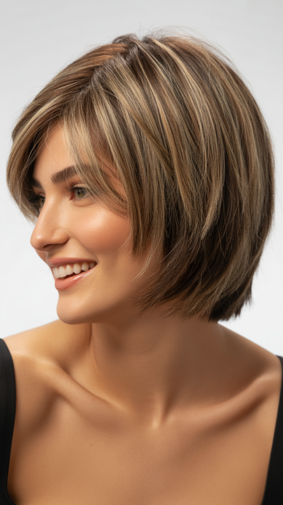 Medium-Length Choppy Bob