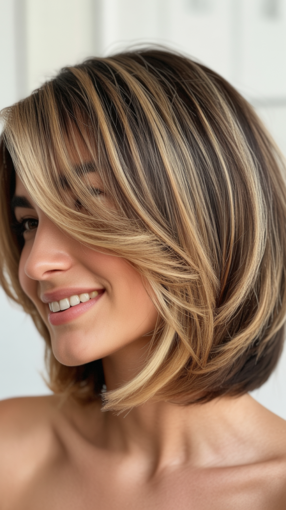 Stacked Bob with Balayage for Dimensional Depth