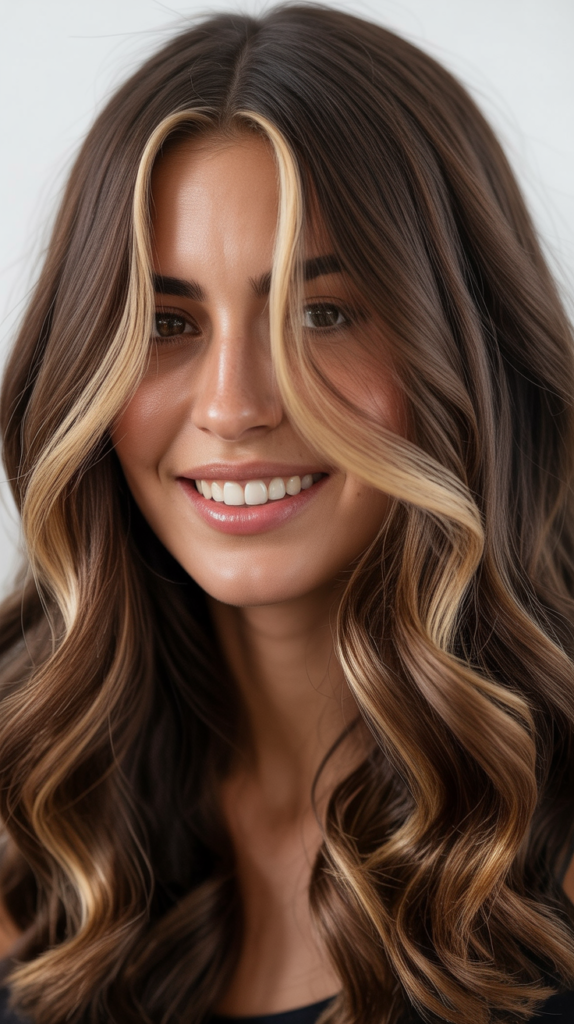  Classic Caramel Highlights with Blonde Money Piece