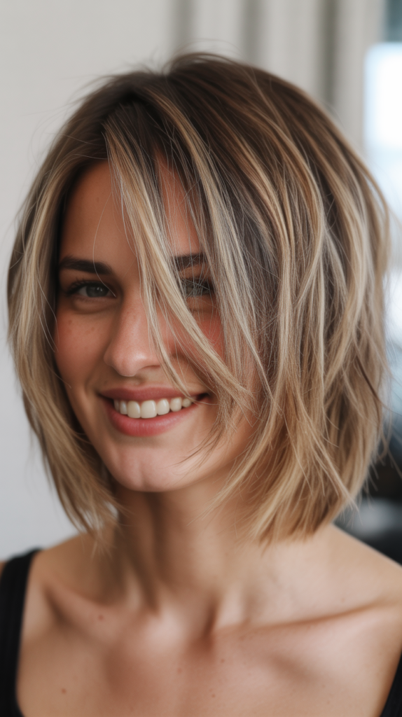 Choppy Bob with Soft Waves