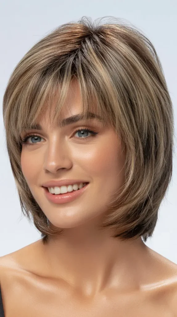 Blunt Bob with Middle Part