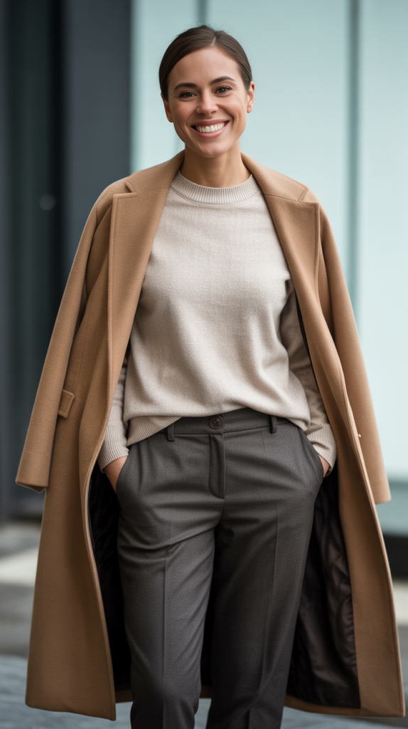 Monochrome Neutrals with Statement Coat