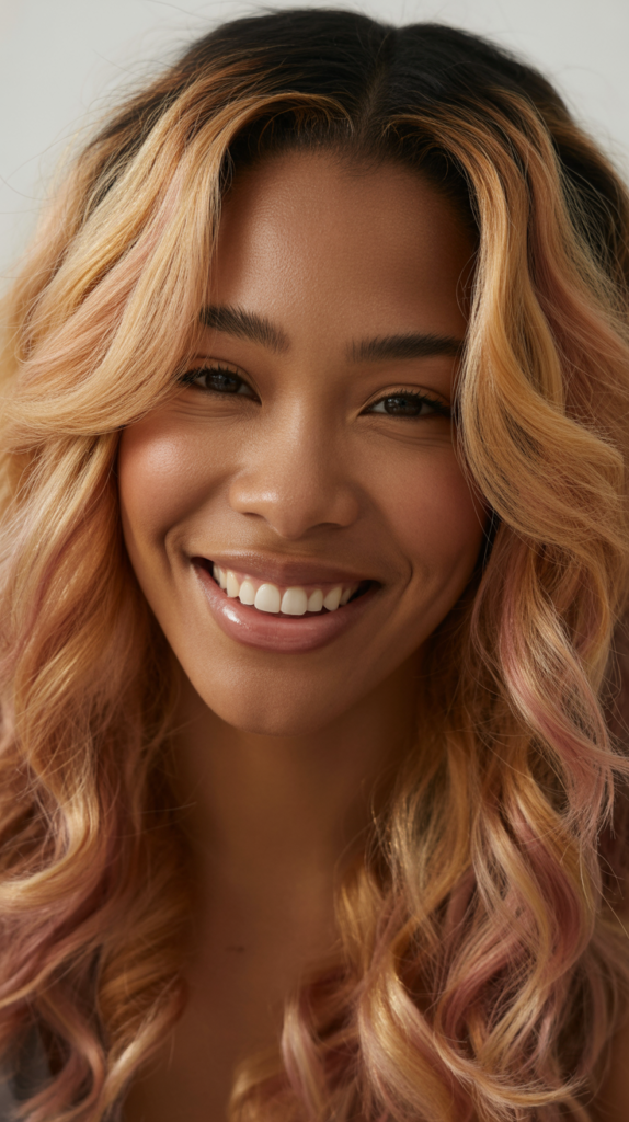 Strawberry Blonde Streaks