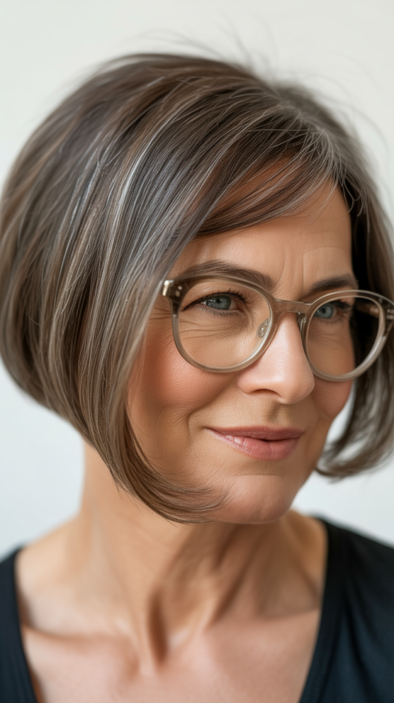 Layered Crop with Side Part