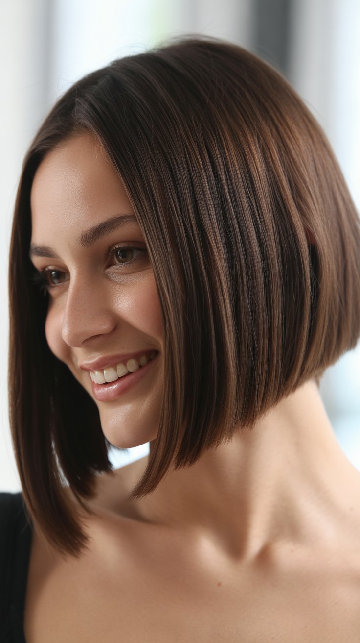 Sleek Long Angled Bob Haircuts Looks