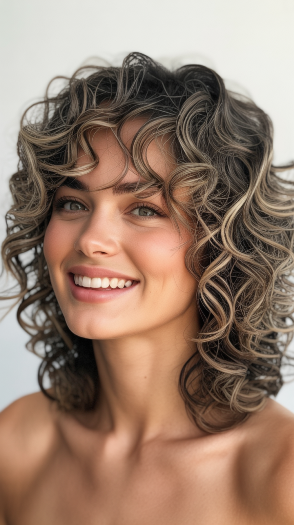 Shoulder-Length Curly Shag