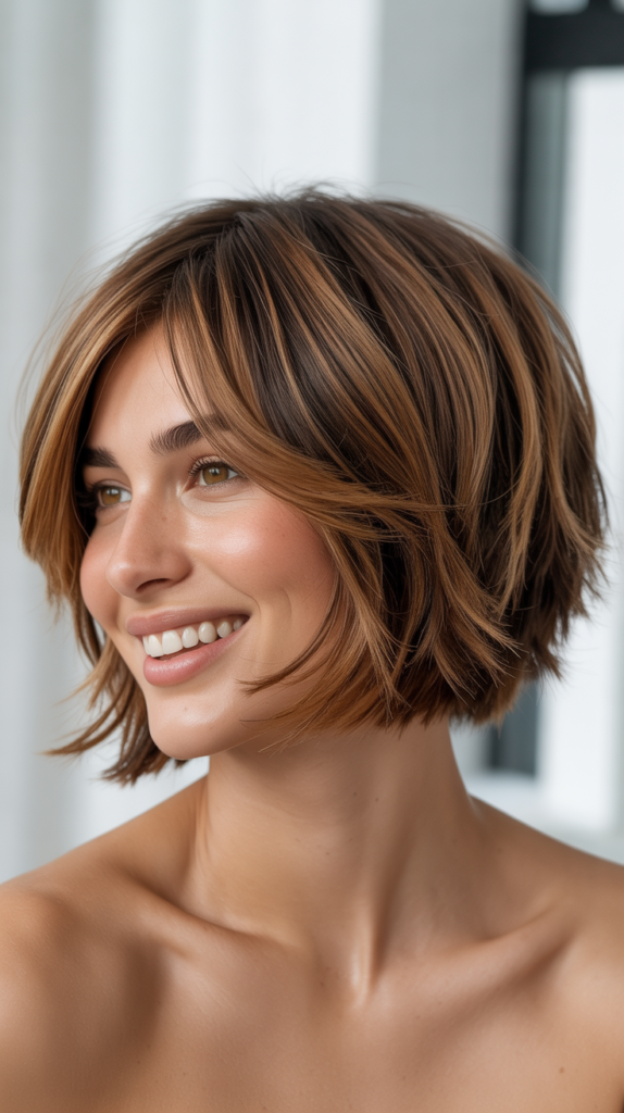 Low-Maintenance Choppy Bob