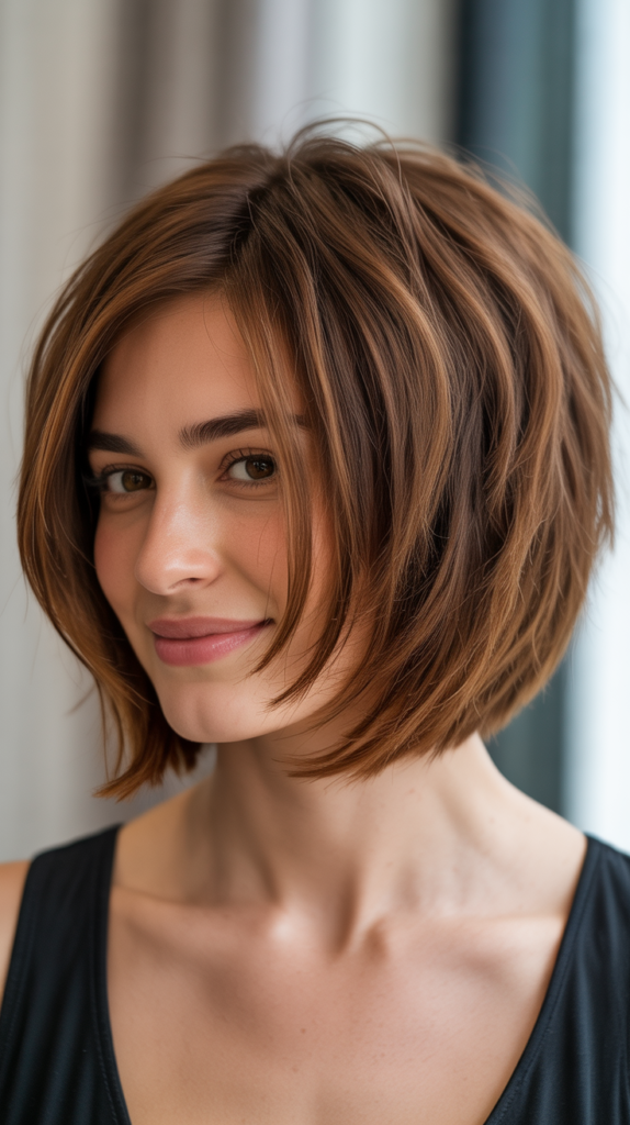Choppy Bob with Feathered Layers
