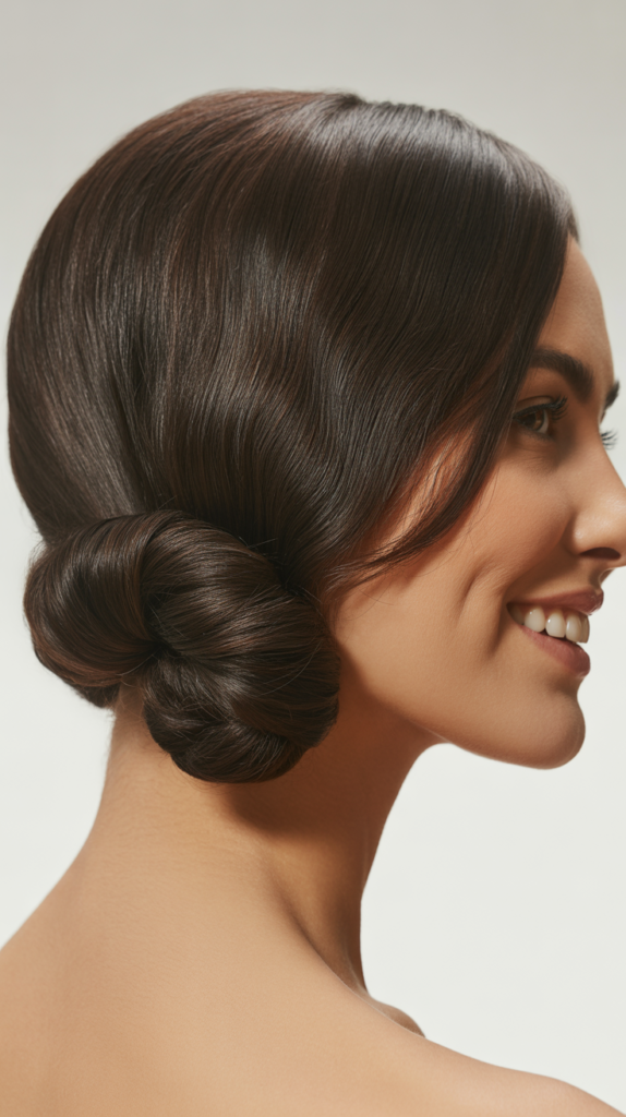 Low Twisted Bun with Straight Finish