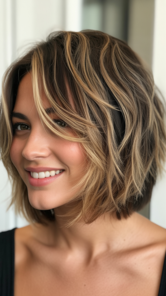 Choppy Bob with Lived-In Balayage