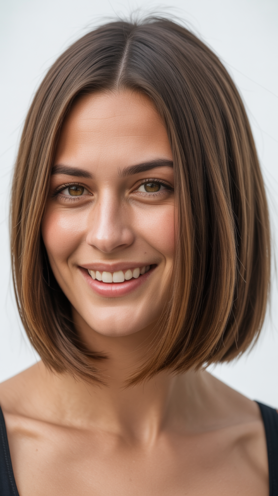 Blunt Midi with Face-Framing Angles