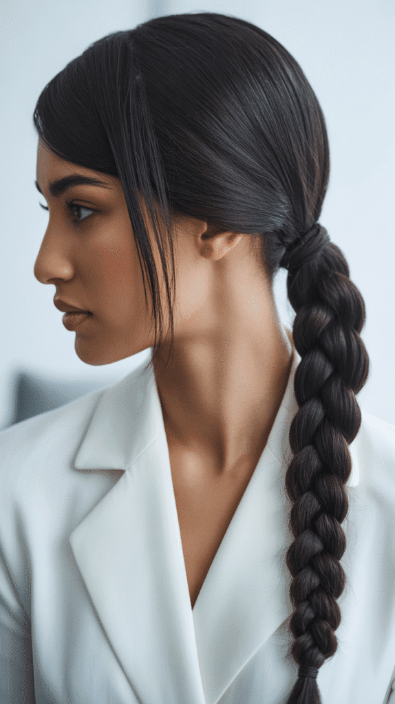 30 Must-Try Winter Hair Braid Trends for 2025 6 Twisted Rope Braid Ponytail