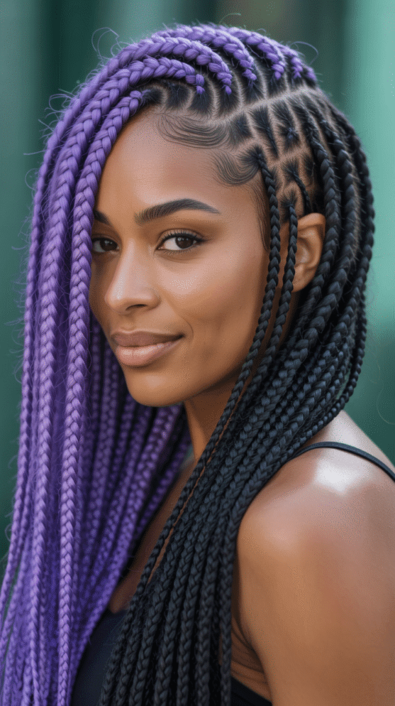 Best 25+ Half Cornrows Half Box Braids Styles You'll Obsess Over in 2025 10 Half Cornrows Half Box Braids with Colored Extensions