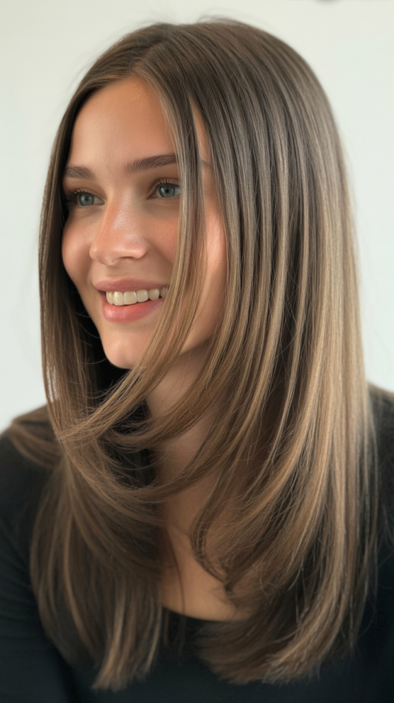 Straight Hair with Graduated Layers