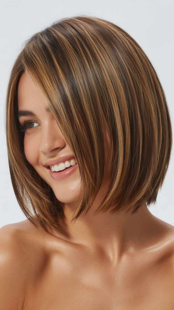 Blunt Choppy Bob with Internal Layers