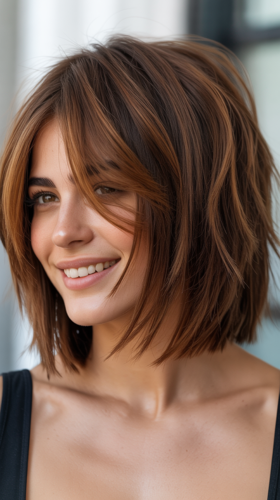  Choppy Chin-Length Bob