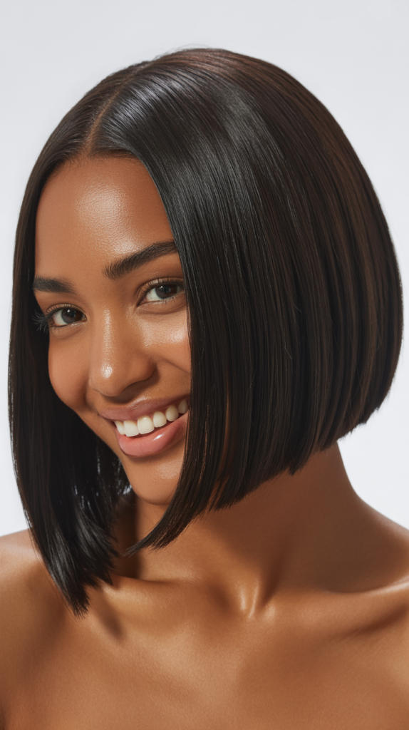 Sleek Side Part Bob