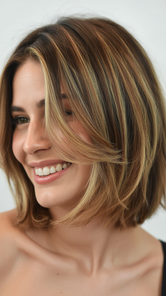 Choppy Bob with Balayage for Fine Hair