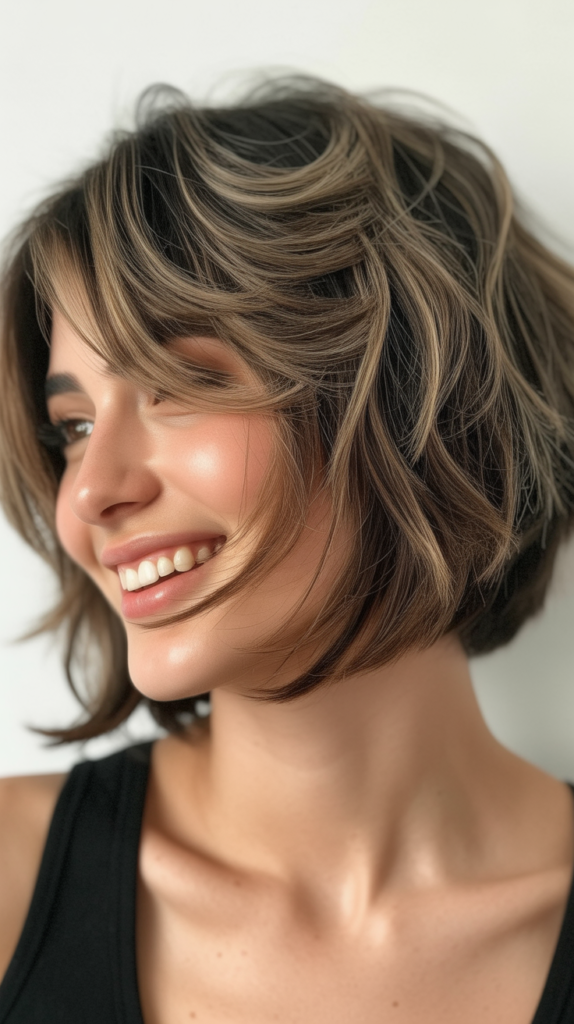 Choppy Bob with Wispy Ends