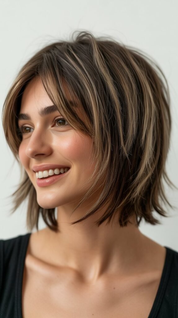 Choppy Graduated Bob with Volume