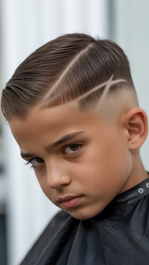 Comb Over Fade with Part