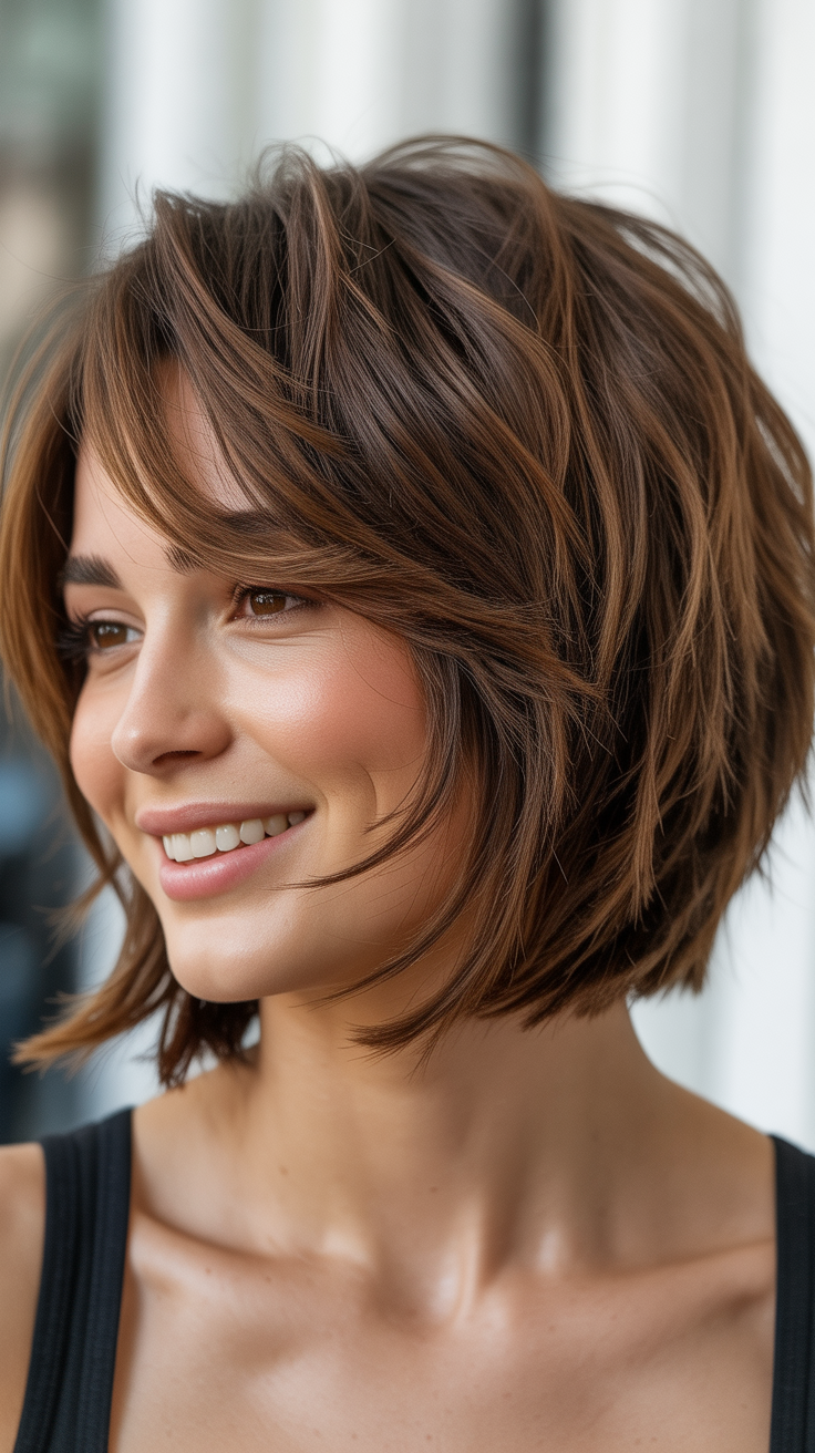 Choppy Bob with Copper Tones
