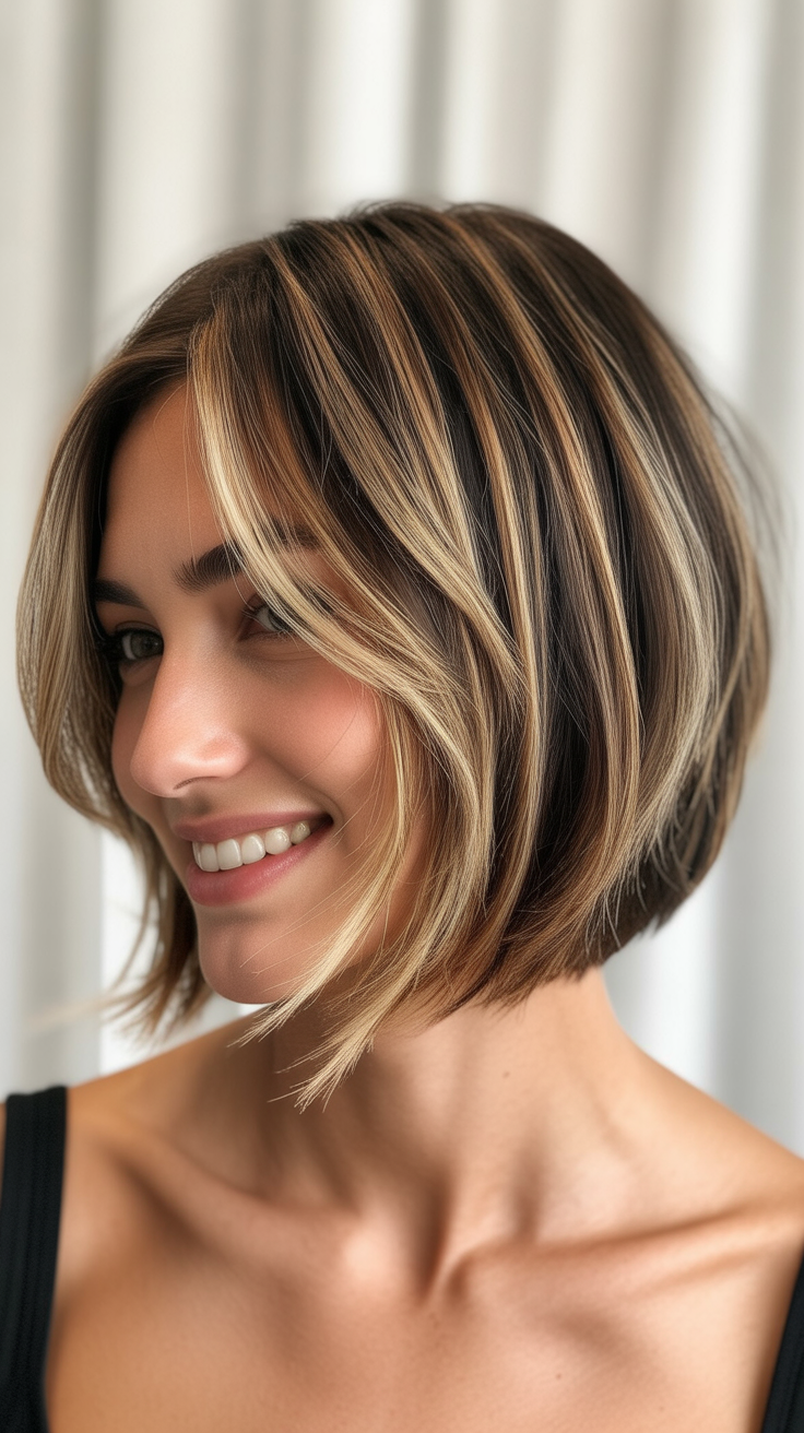 Chic Choppy Bob Haircuts with Balayage Highlights