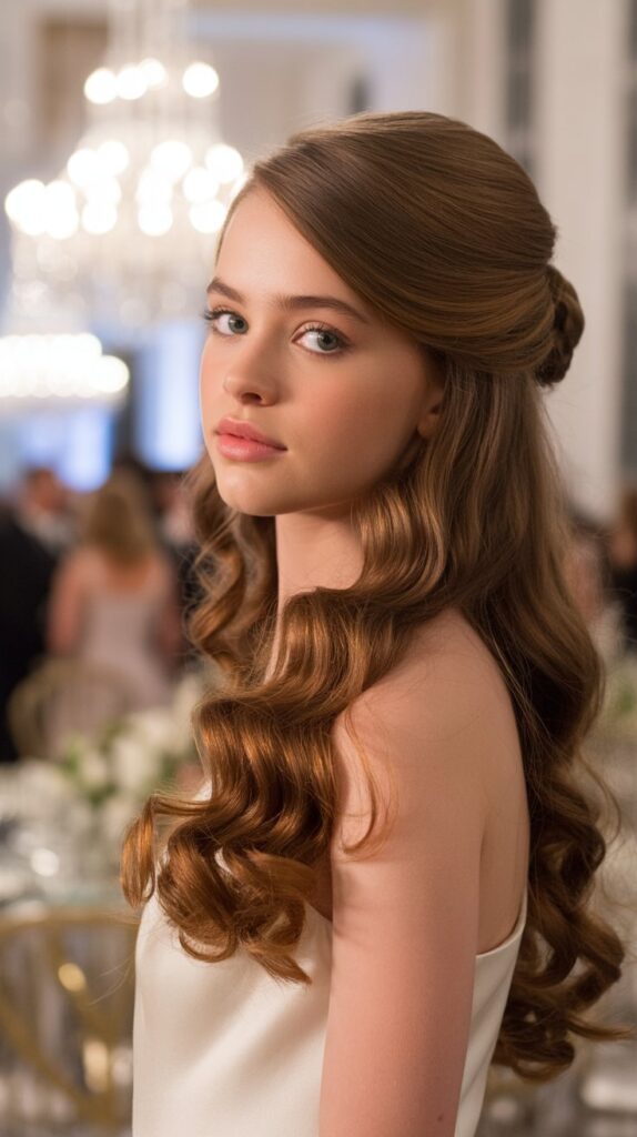 Top 27+ Half-Up Half-Down Prom Hairstyles 1 Classic Half-Up Half-Down with Loose Curls