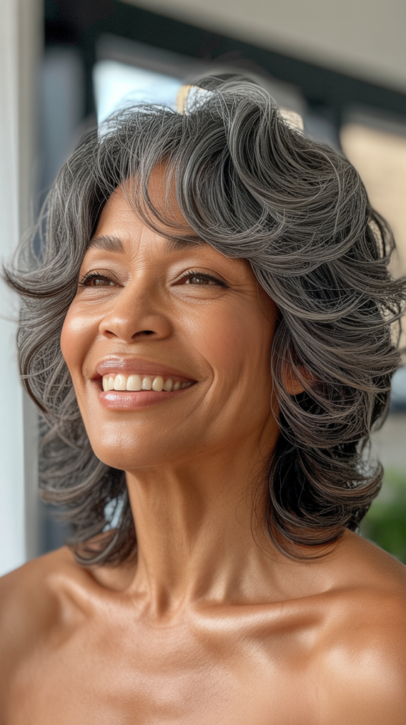 Tousled Medium Length with Dry Texture