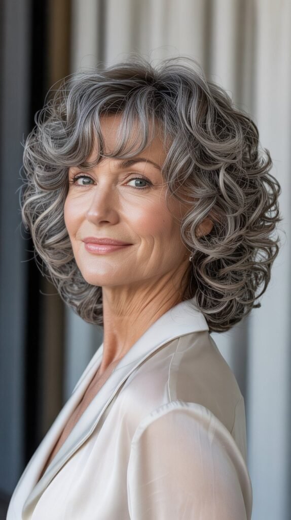 Curly Shag with Bangs