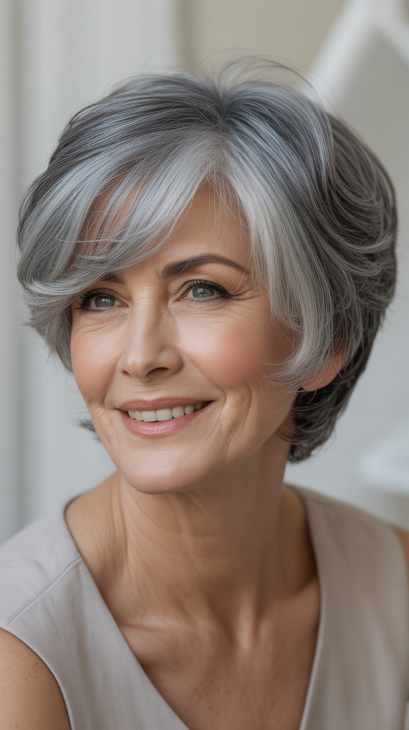 The Long Pixie with Side Part