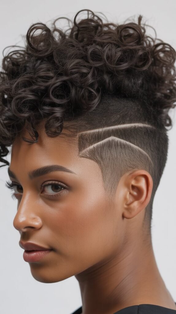 The Curly Top with Skin Fade