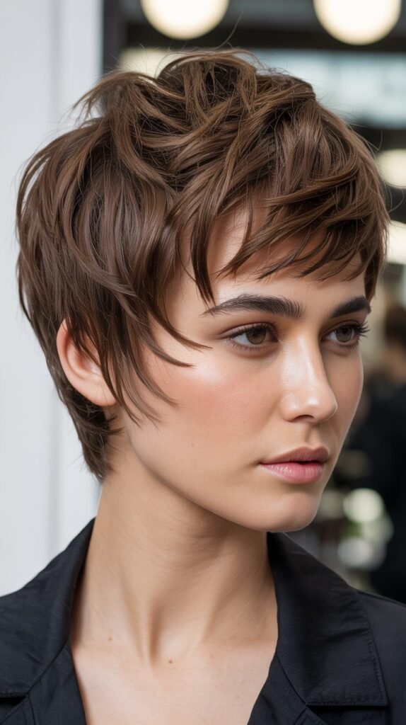 Feathered Choppy Pixie