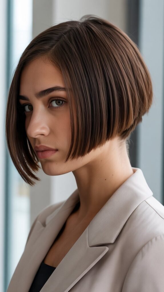 Sleek Angled Bob for Professionals