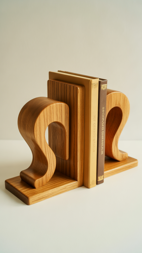 Wooden Bookends