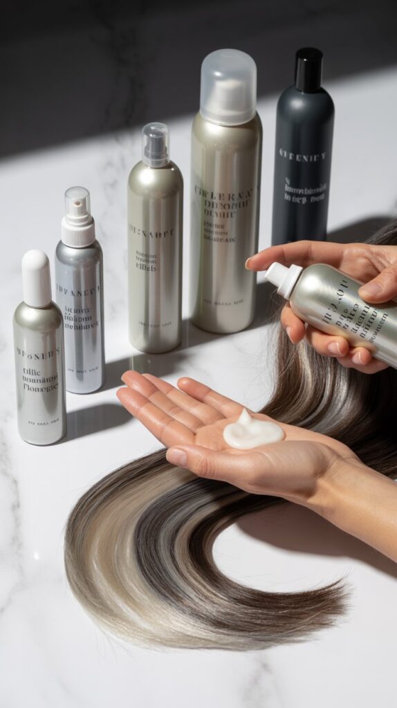 Styling Products That Enhance Lowlighted Gray Hair