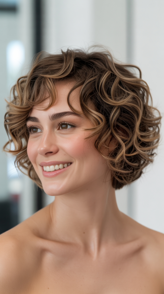 Curly Bob for Fine Hair