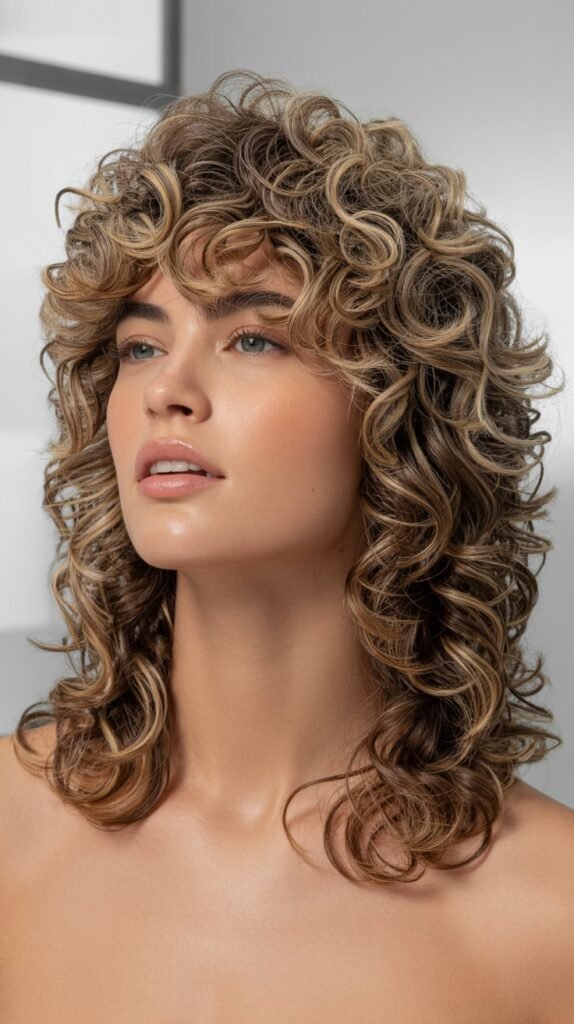 Layered Curly 90s Blowout