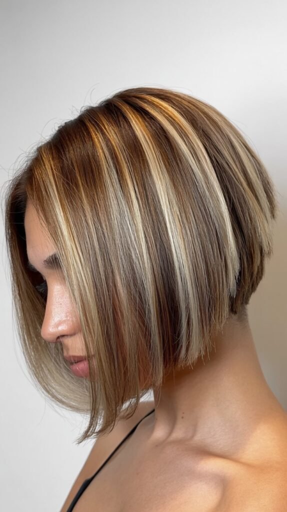 Angled Bob with Highlights