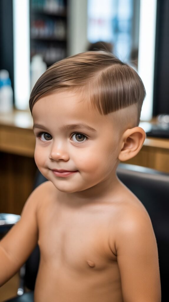 Mid Fade with Side Part