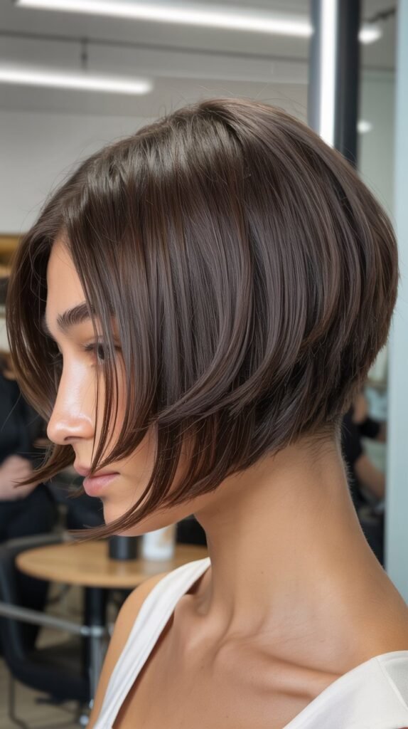 Graduated Stacked Bob with Face-Framing Layers