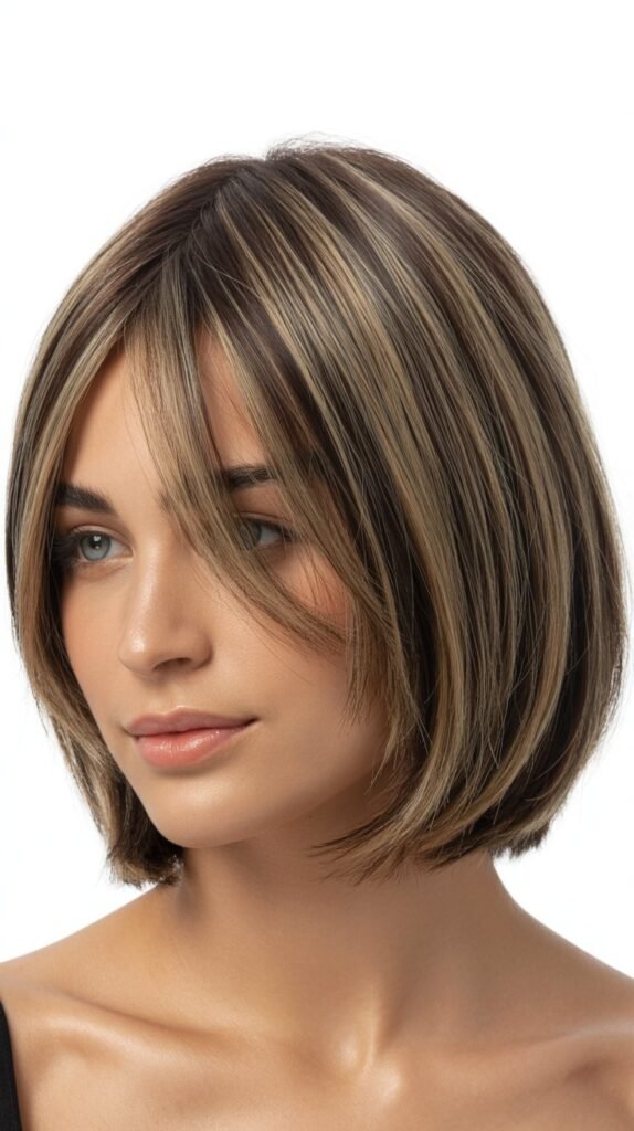 Layered Bob with Split Bangs