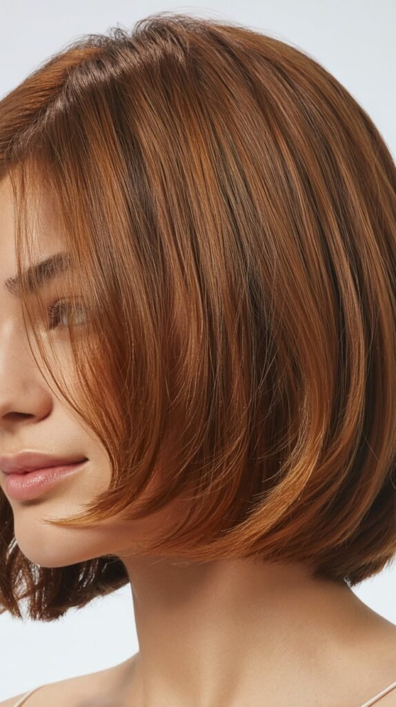 Layered Bob with Crown Volume