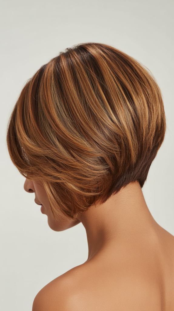 Stacked Bob with Balayage Graduation