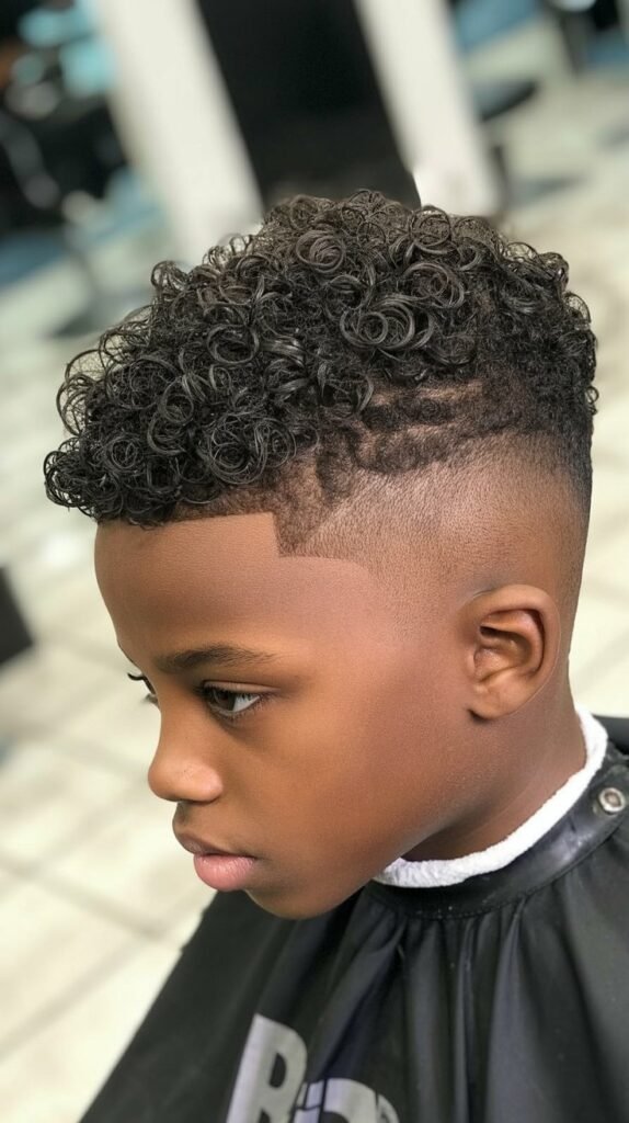 Curly Mohawk Fade